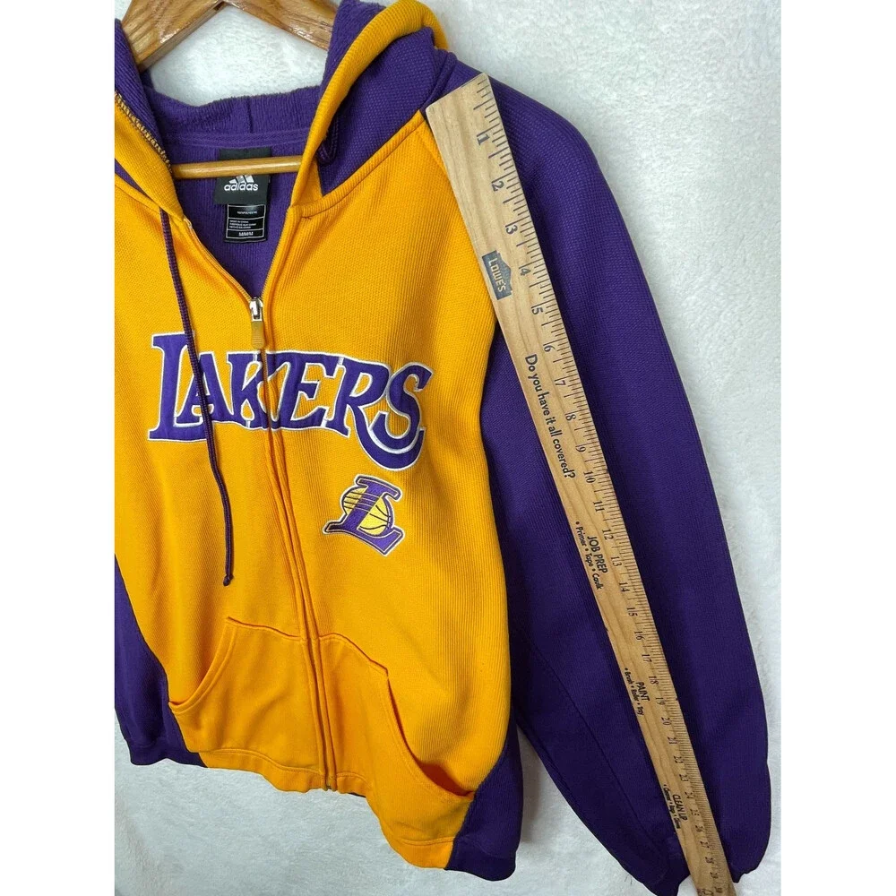 Los Angeles Lakers NBA Adidas Full Zip Up Hoodie/Jacket Mens Medium